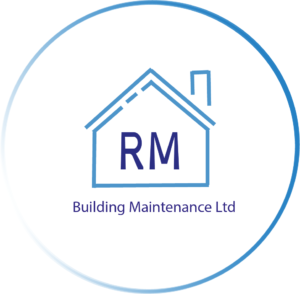 RM Building Maintenance Ltd Logo Home in circle